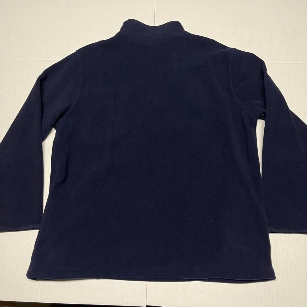 Vintage Men's Navy Blue Quarter Zip Sweater